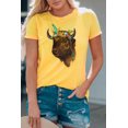 thumbnail image 1 of POGLIP T-Shirt Graphique à Manches Courtes Boho Jaune pour Femmes, 1 of 6
