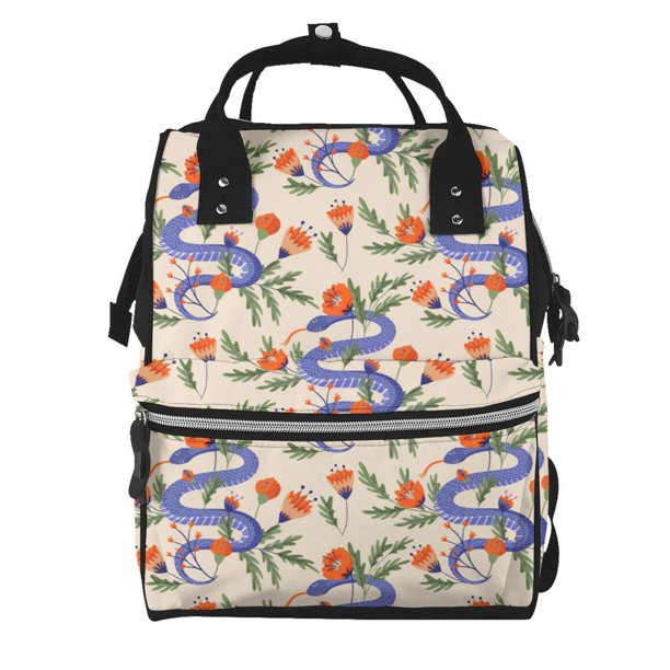 Easygdp Snake para Bolsa de Bebé de Gran Capacidad con Múltiples Bolsillos, Bolsa de Pañales para Padres, Bolsa de Viaje Organizada y Elegante
