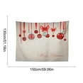 thumbnail image 3 of Fwttom Christmas Tapestry Wall Hanging - Aesthetic Christmas Ball Ornaments Scene Velvet Wall Tapestry for Bedroom, Living Room, Dorm, Cute Bedroom Decor, 59" x 51", 3 of 7