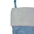 thumbnail image 4 of Northlight 20.5" Light Blue and White Glittered Swirl Christmas Stocking with Faux Fur Cuff, 4 of 4