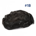 thumbnail image 2 of Hair Pieces and Wigs Human Hair Men Toupee French Lace with 1" Clear Poly All Around Hair Toupee 6'' Length Replacement System Male Hair Prosthesis, 2 of 7