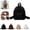 Black, variant on Adorable Kawaii Plush Fluffy School Backpack Fuzzy Sherpa Aesthetic Mini Daypack for Travel Everyday Use and Daily Adventure