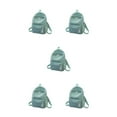 thumbnail image 2 of pitrice Velvet Backpack Solid Color Polyester Lining Easy Matching for Zipper Student Girls University Schoolbag Birthday Gift Green 5Set, 2 of 6