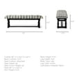 thumbnail image 6 of Mercana Denison II 56x19 Black Wood Base Woven-Leather Cushion Top Accent Bench, 6 of 6