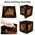 thumbnail image 4 of Leopard Foldable Storage Basket with Handle, 10.8"x10.5"x10.6", Large Capacity Organizer Bins, 4 of 6