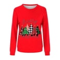 thumbnail image 3 of Hot Sale! Chandail en Molleton de Noël pour Famille Chandail en Molleton Assorti pour Hommes Ensemble Chandail de Noël Joyeux Y'All Imprimé Col Rond pour Papa Rouge Papa:S, 3 of 4