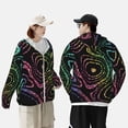 thumbnail image 4 of Vsdgher Chandails à Capuchon pour Adultes à Imprimé Paillettes Arc-en-Ciel Maillot Dermoprotecteur pour Hommes Femmes, Chandails de Pêche à Manches Longues avec Protection Solaire pour Course Athlétique Natation - Grand, 4 of 7