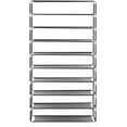 thumbnail image 6 of QXDRAGON 10-Tier Shoe Rack, Shoe Storage Cabinet with Dustproof Cover, Free-Standing Shoe Storage Organizer for Closet, Entryway, Hold 40-45 Pairs of Shoes, for Sneakers, High Heels, Gray, 6 of 14