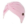 thumbnail image 1 of Headwraps Simple Style Comfortable Premium Material Assorted Colors with Buttons Muslim Style Elasticity Women's Headbands Women Pink, 1 of 6