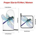 thumbnail image 2 of (Dragonfly Print) 4 Oven Mitts and Pot Holders Sets Farmhouse Kitchen Gloves for Cooking Grilling Baking BBQ Mushroom Pot Holders Cook Essentials Accessories, 2 of 6