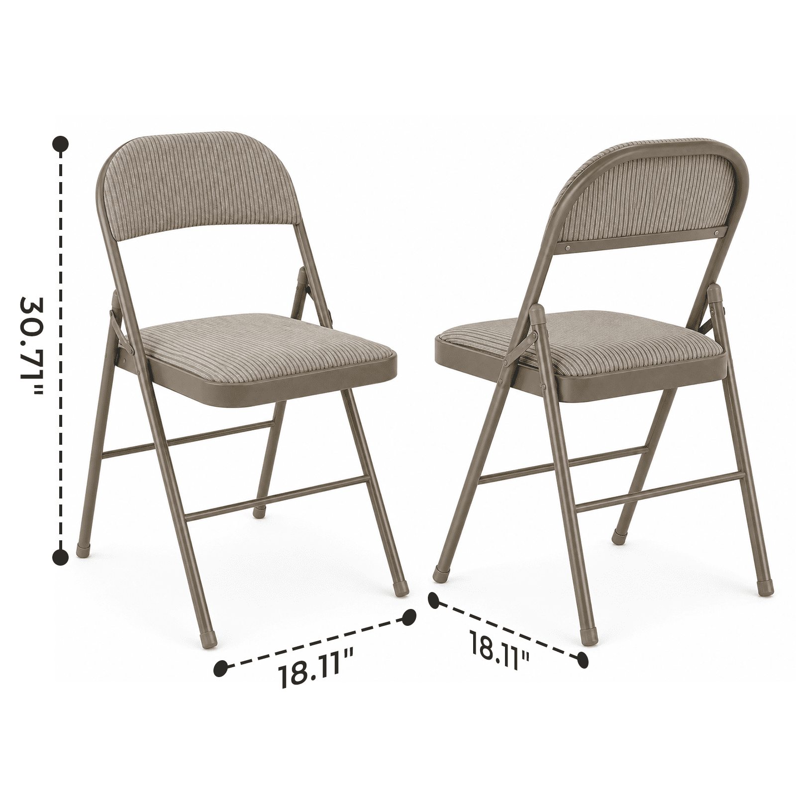 Alvantor Folding Chairs with Padded Cushion and Back, Sturdy Steel Stackable, Portable Dining Chair Set for Home and Office, Conference, Wedding, Party, Patio