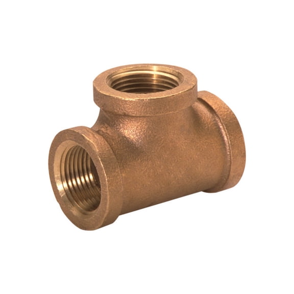 JMF Company 1 in. FPT X 1 in. D FPT Red Brass Tee
