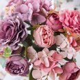 thumbnail image 6 of D-GROEE Artificial Rose Flowers Faux Silk Flowers Retro Looking Rose for Home Bridal Wedding Party Festival Decor, 6 of 7