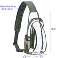 thumbnail image 2 of Bandolera gdbis de PVC transparente impermeable para estadio verde, 2 of 8