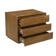 thumbnail image 4 of Flagstaff 3-Drawer Nightstand in Modern Spice Tan Finish on Solid Wood, 4 of 5