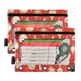 thumbnail image 5 of FORMRS 2 Pack Pencil Pouch for 3 Ring Binder with Clear Window Zipper Case, Christmas Ornaments Pattern, 5 of 6
