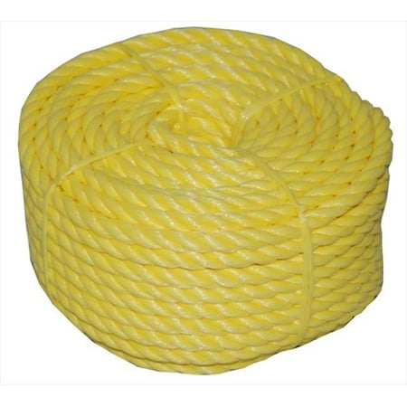

5 in. x 50 ft. Twisted Polypro Rope Coilette in Yellow