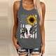 thumbnail image 2 of Blusa sin mangas con cuello redondo y estampado de girasol para mujer Fridja  gh1735, 2 of 4