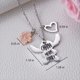 thumbnail image 5 of Collar MIXJOY Ohana Significa Familia Colgante de Plata 3 cm, 5 of 6