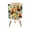 Color 1, variant on Farmhouse Small Trash Can with Lid Colorful Rooster Folk Art Tropical Leaves Floral Botanical 1.8 Gallon Dog Proof Trash Can Round Garbage Can Waste Bin Wastebasket for Bathroom Bedroom Living Room