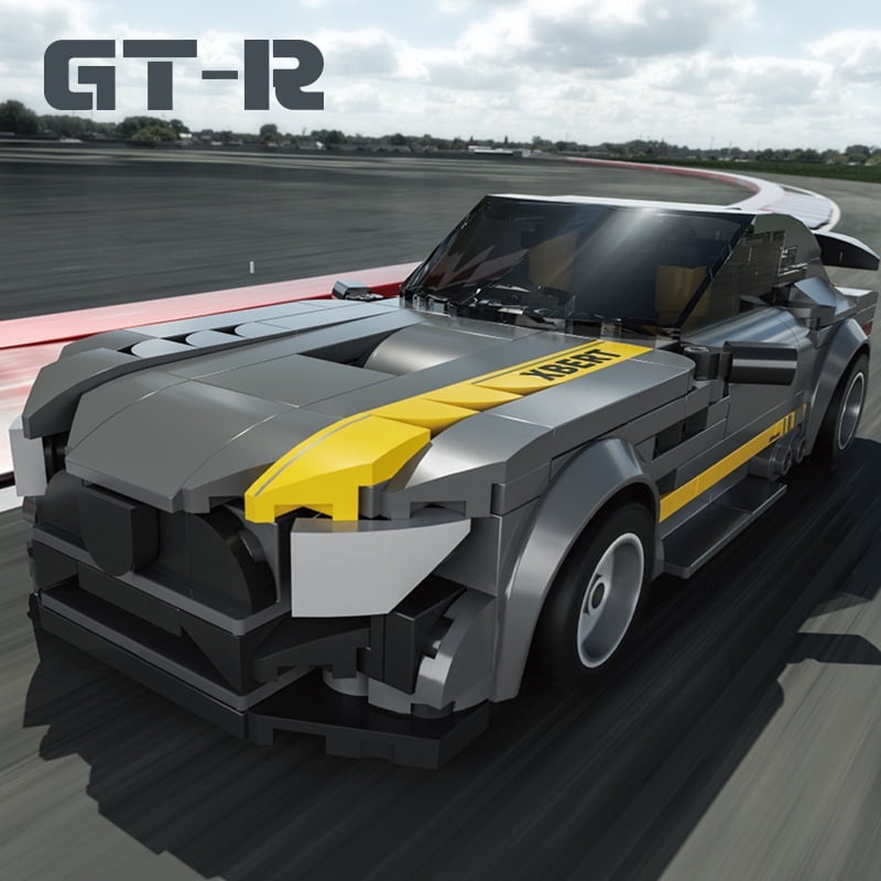 373pcs GTR Sports Car Building Blocks Set, Realistic Racing Model Kit , Educational Toy Gift for Boys Teens Adults Birthday Christmas