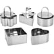 thumbnail image 1 of Juego de moldes para tartas de acero inoxidable con superficie antiadherente para presentación profesional de alimentos, moldes para tartas multiusos, aptos para horno y congelador, herramientas de, 1 of 7