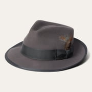 Stetson Mens Wool Felt Whippet Fedora Hat (Caribou, Medium)