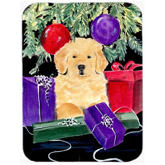 Caroline's Treasures SS8581LCB Golden Retriever Glass Cutting Board Large, 12H x 16W, multicolor