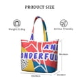 thumbnail image 4 of 22 Inch Oversized Travel Bag Lightweight Canvas Weekender Duffel with Multi Pockets, Slogan Print, 4 of 5