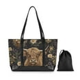 thumbnail image 7 of FORMRS Canvas Laptop Tote Bag for Women with 15.6" Computer Compartments Shoulder Handbag, Cows and Flowers, 7 of 7