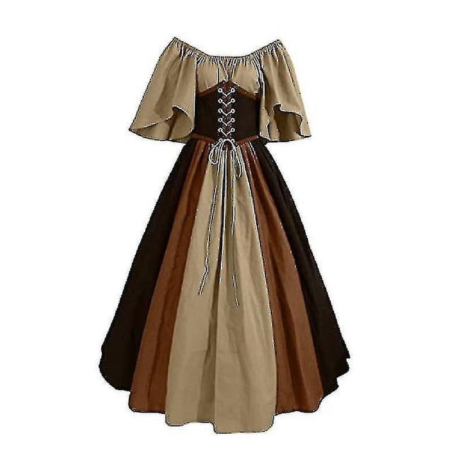 Nuevo vestido Maxi Medieval renacentista de Cosplay, vestido Maxi de princesa Retro Medieval, vestido gótico tradicional para niña y mujer