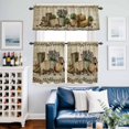 thumbnail image 2 of Vintage Farmhouse Kitchen Curtains Sets for Windows 36 Inch Length, Retro Country Boots Flowers Leaf Wooden Plank Rod Pocket Window Treatments Tier Curtains and Valances Set for Bedroom/Bathroom, 2 of 8