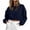 Navy, variant on Enjoytime Crewneck Sweatshirts Women Fall Fashion Long Sleeve Pullover Cropped Tops Solid Casual Winter Clothes