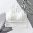 thumbnail image 2 of Cathalem Double Support Wireless Bra Lace Push Up Seamless Comfortable Wireless Soft Bras,Beige One Size, 2 of 3