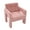 Pink, variant on TEXBM Chenille Accent Chair – Button-Tufted with Cut-Out Back, Nordic-Style Single Chair with Cushion for Living Room, Bedroom, Waiting Area