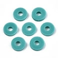 thumbnail image 2 of Handmade Polymer Clay Beads for DIY Jewelry Crafts Supplies Disc/Flat Round Heishi Beads Dark Turquoise 6x1mm Hole: 2mm about 1175pcs/50g, 2 of 3