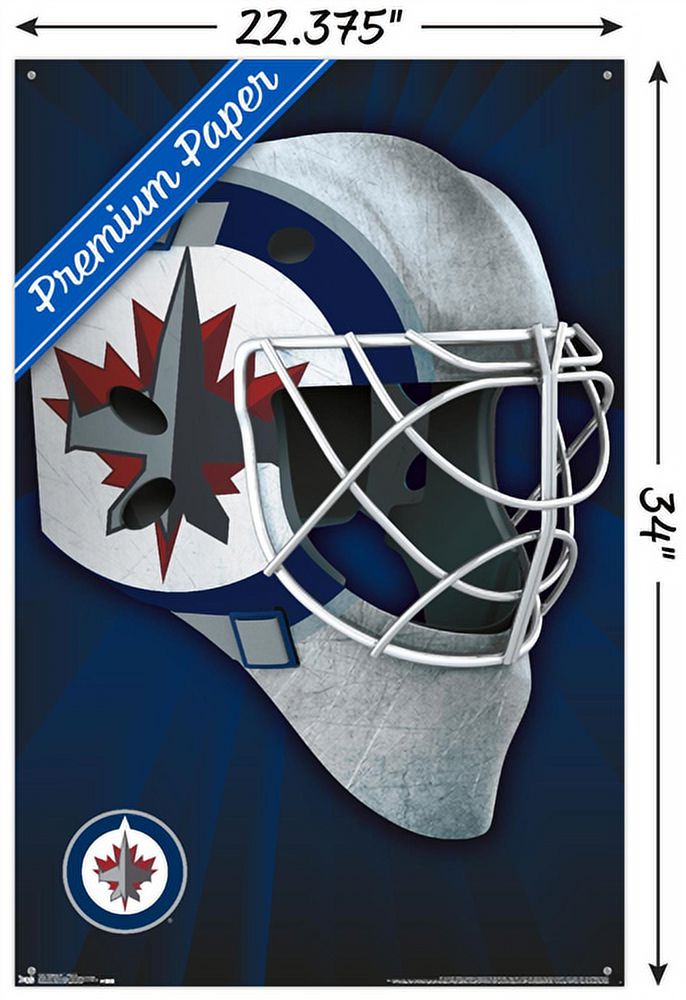 NHL Winnipeg Jets - Mask 16 Wall Poster with Push Pins, 22.375" x 34"