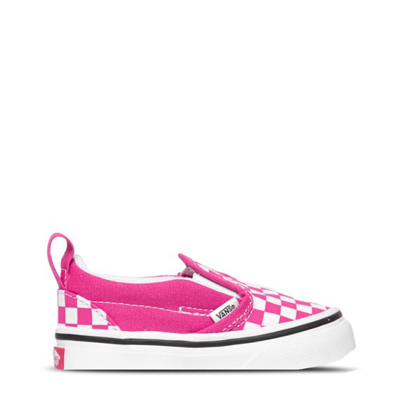 Vans Slip-On V Unisex/Toddler shoe size 4 Toddlers Casual VN0A348830Z ((Checkerboard) Fuchsia Purple/True White)