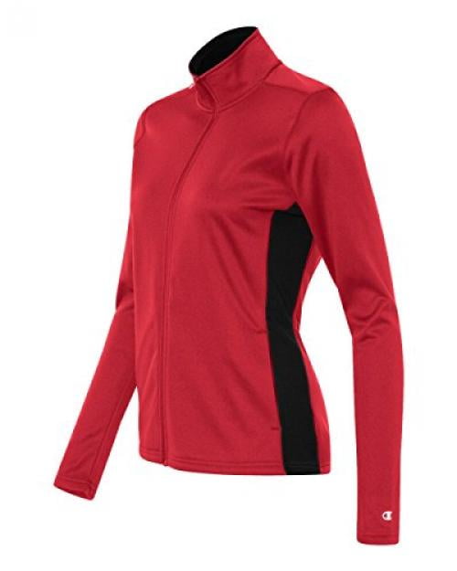 Champion Women'S Performance Colorblock FullZip Jacket (Scarlet