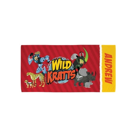 Personalized Wild Kratts Creature Power Beach Towel