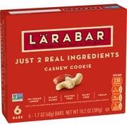 Larabar Cashew Cookie, Fruit and Nut Bars, Gluten Free and Vegan, 10.2 oz, 6 Count