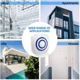thumbnail image 4 of Wireless Doorbell Electric Door Chime Kit with 1 Receiver and 1 PIR Motion Detector Sensor Visitor Alert Security Alarm with 38 Melodies at 3 Volume Levels, White, 4 of 5