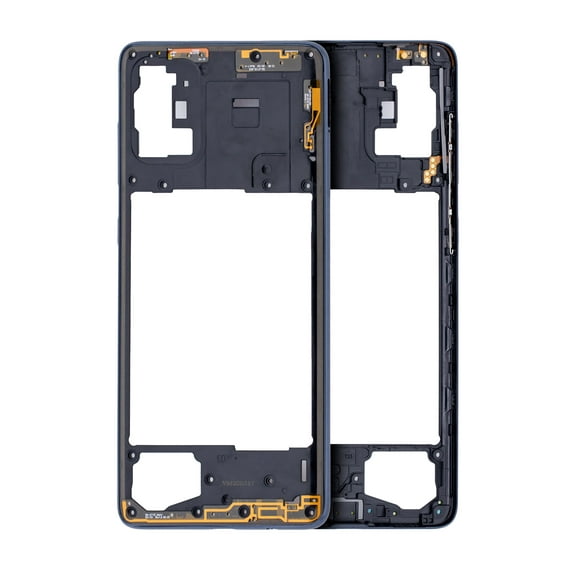 Replacement Mid-Frame Housing Compatible For Samsung Galaxy A71 (A715 / 2020) (Prism Crush Black)