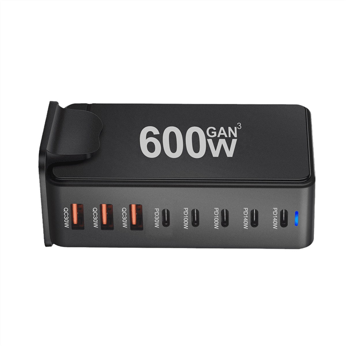 Fast Charging 600W Desktop GaN Quick PD Charger 8 Ports USB Type C Mobile Phone Laptop PC Dock Stand US Plug