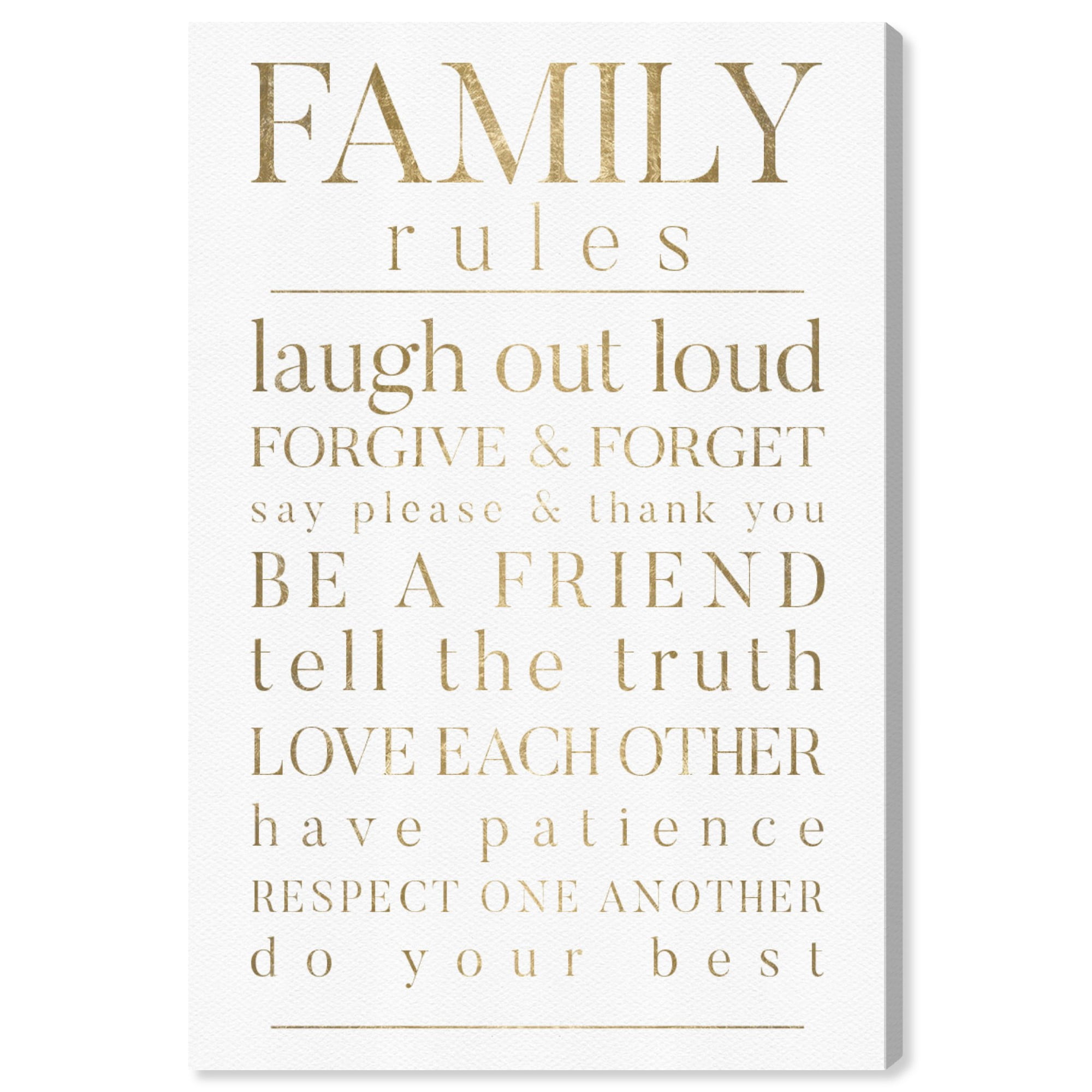 Family Quote Wall Art Picture Love Black Grey White Canvas Print Large 20x30" 