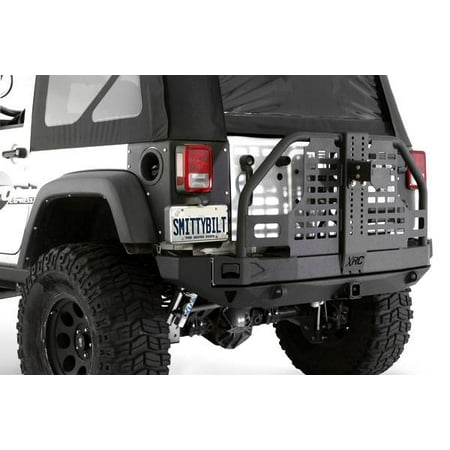 Jeep Bumper Tire Carrier - Smittybilt 2007-2018 Jeep Wrangler JK XRC Atlas Rear Bumper with Tire Carrier 76896