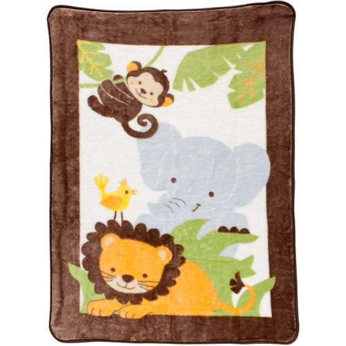 Lambs & Ivy Bedtime Originals Jungle Buddies Warm & Cozy Blanket