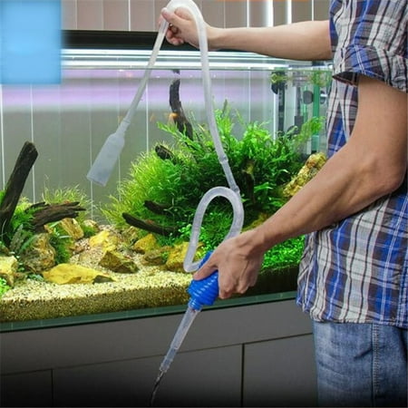 Aquarium Manual Cleaner Tool Siphon Gravel Suction Pipe Fish Tank Vacuum Water Change Pump Tools (Best Aquarium Vacuum Cleaner)
