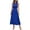 Blue, variant on YanHoo Women's Swing Dresses Sleeveless Waisted Ruched Slimming Dress Summer Ladies Flowy Midi Dress with Belt