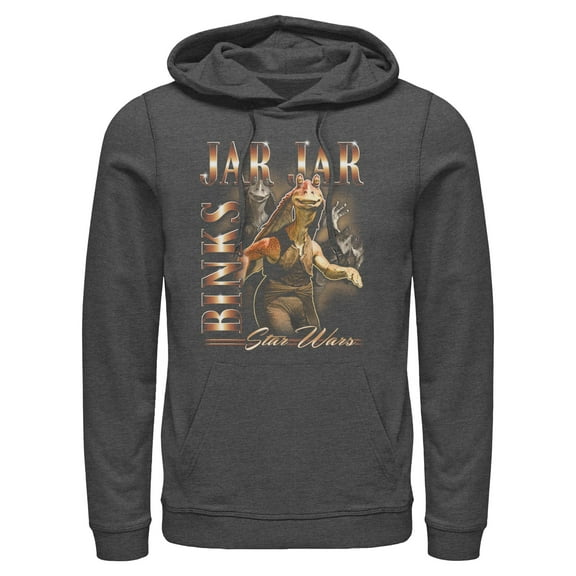Mens Star Wars Jar Jar Binks Collage Lightweight Hoodie